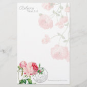 De tuin van het roos briefpapier (Voorkant)