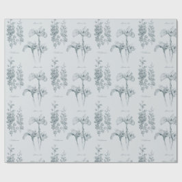 De tuin van Iris en Delphinium Cadeaupapier
