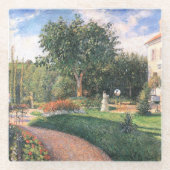 De tuin van Les Mathurins Camille Pissarro Glazen Onderzetter (Voorkant)
