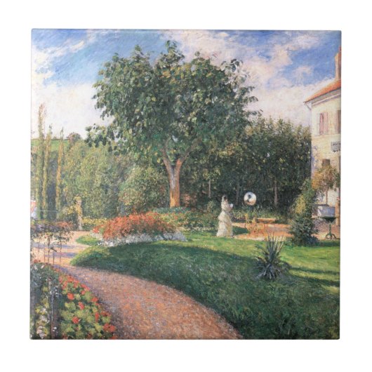 De tuin van Les Mathurins Camille Pissarro Tegeltje (Voorkant)