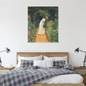 De tuin van mijn vrouw, Leighton Canvas Afdruk (Insitu (Slaapkamer))