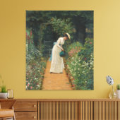 De tuin van mijn vrouw, Leighton Canvas Afdruk (Insitu (Woonkamer))