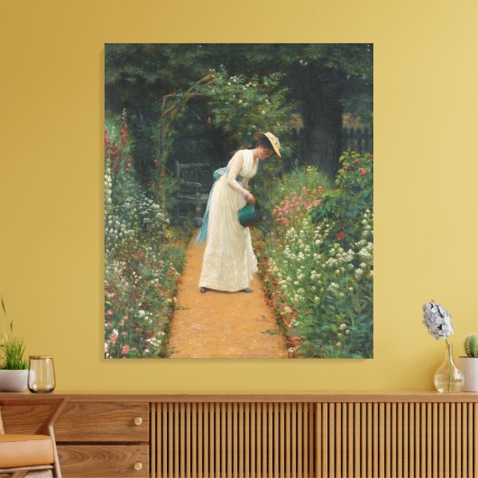 De tuin van mijn vrouw, Leighton Canvas Afdruk (Insitu (Woonkamer))