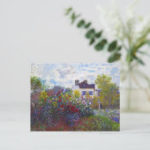 De tuin van Monet in Argenteuil Claude Monet Briefkaart (Staand voorkant)