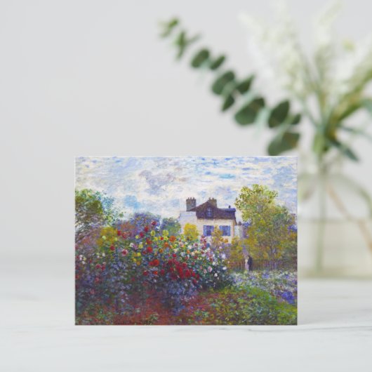 De tuin van Monet in Argenteuil Claude Monet Briefkaart (Staand voorkant)
