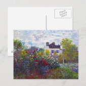 De tuin van Monet in Argenteuil Claude Monet Briefkaart (Voorkant / Achterkant)