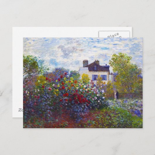 De tuin van Monet in Argenteuil Claude Monet Briefkaart (Voorkant / Achterkant)