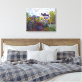 De tuin van Monet in Argenteuil Claude Monet Canvas Afdruk (Insitu (Slaapkamer))