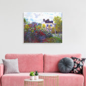 De tuin van Monet in Argenteuil Claude Monet Canvas Afdruk (Insitu (Woonkamer))