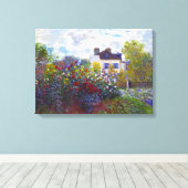 De tuin van Monet in Argenteuil Claude Monet Canvas Afdruk (Insitu (Houten vloer))