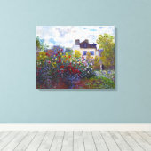 De tuin van Monet in Argenteuil Claude Monet Canvas Afdruk (Insitu (Houten vloer))
