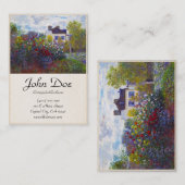 De tuin van Monet in Argenteuil Claude Monet Visitekaartje (Voorkant / Achterkant)