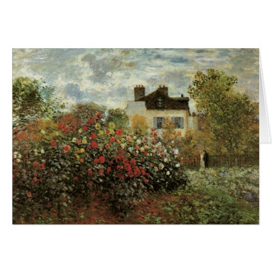 De tuin van Monet in Argenteuil van Claude Monet (Voorkant Horizontaal)