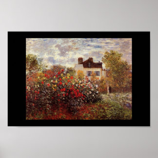 De tuin van Monet komt vintage oude schilderende Poster