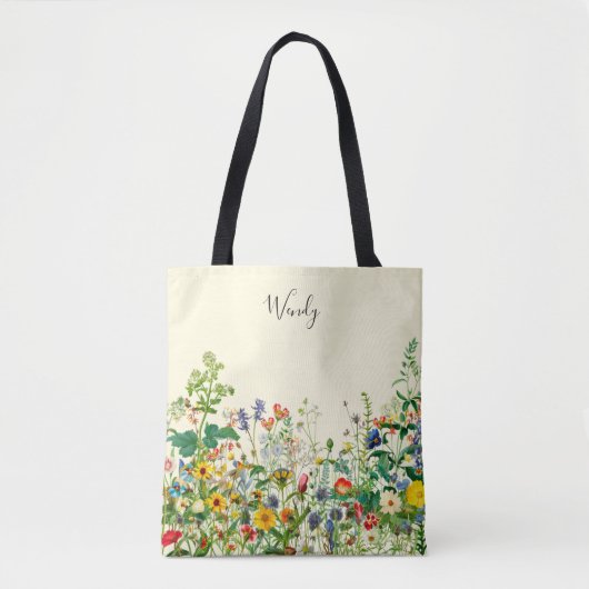 De tuin van natuur gepersonaliseerde Canvas tas (Voorkant)