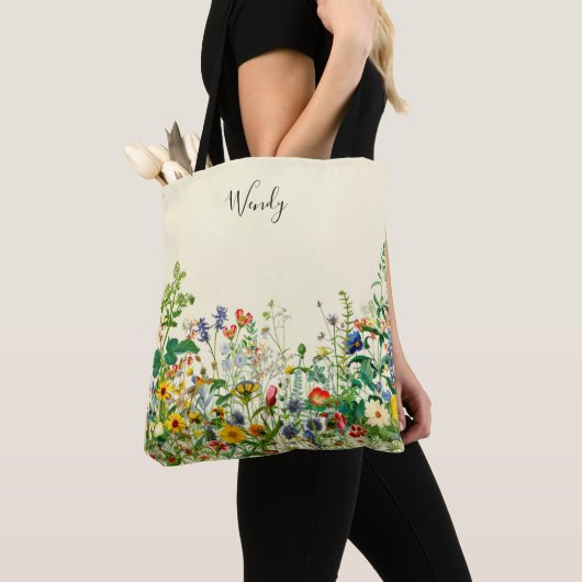 De tuin van natuur gepersonaliseerde Canvas tas (Dichtbij)