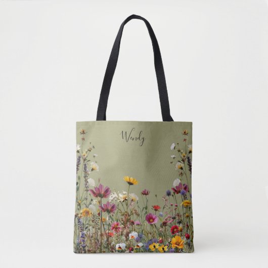 De tuin van natuur gepersonaliseerde Canvas tas (Voorkant)