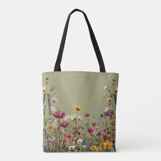 De tuin van natuur gepersonaliseerde Canvas tas (Achterkant)