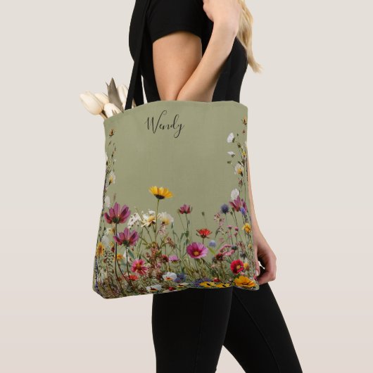 De tuin van natuur gepersonaliseerde Canvas tas (Dichtbij)