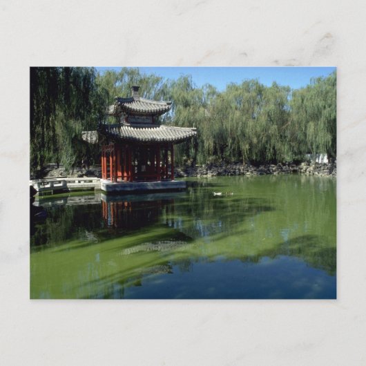 De tuin van "The Dream of Red Chambers", Beijing Briefkaart (Voorkant)