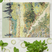 De tuin van Van Gogh in Arles, 1888 Theedoek (Gevouwen)