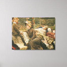 De tuinbouwbank James Tissot Fine Art Canvas Afdruk
