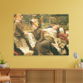 De tuinbouwbank James Tissot Fine Art Canvas Afdruk (Insitu (Woonkamer))