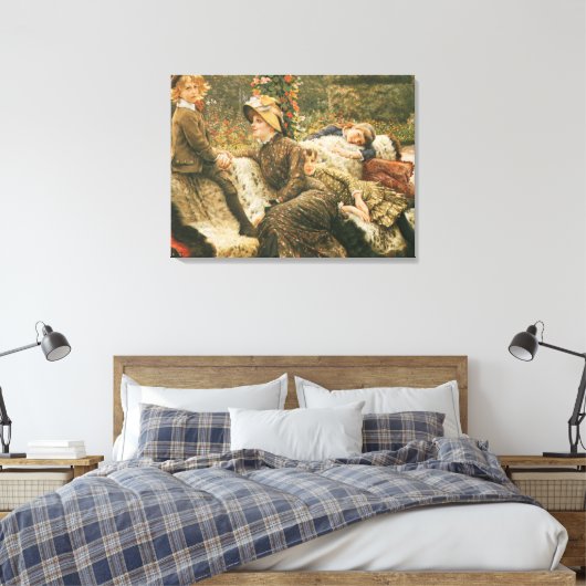 De tuinbouwbank James Tissot Fine Art Canvas Afdruk (Insitu (Slaapkamer))