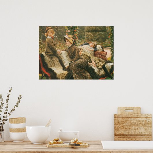 De tuinbouwbank James Tissot Fine Art Poster (Keuken)