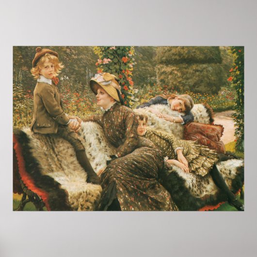 De tuinbouwbank James Tissot Fine Art Poster (Voorkant)