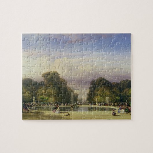 De tuinen met de boog van Triomphe Legpuzzel (Horizontaal)