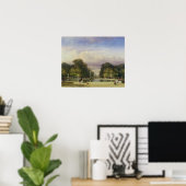 De tuinen met de boog van Triomphe Poster (Thuiskantoor)