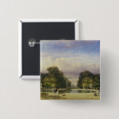 De tuinen met de boog van Triomphe Vierkante Button 5,1 Cm (Voorkant /achterkant)