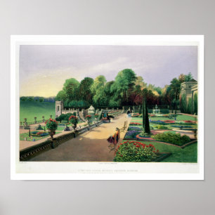 De tuinen van Bowood, van de Hoger en de Lager van Poster