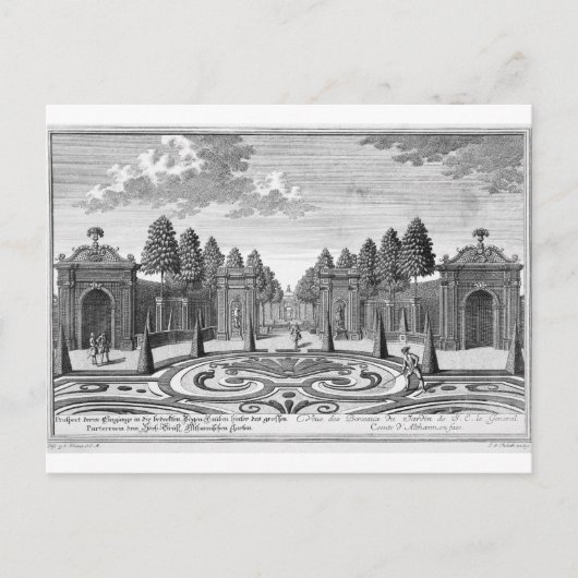 De tuinen van graaf Althan in Wenen uit 'Vorstel' Briefkaart (Voorkant)