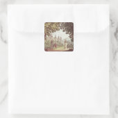 De tuinen van het kasteel van Windsor Vierkante Sticker (Tas)