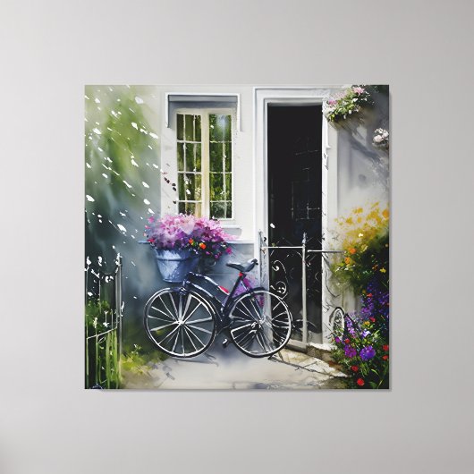 De tuinfiets canvas afdruk (Voorkant)