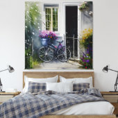 De tuinfiets canvas afdruk (Insitu (Slaapkamer))