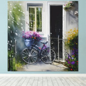 De tuinfiets canvas afdruk (Insitu (Houten vloer))