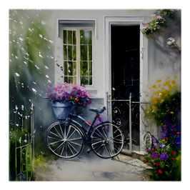 De tuinfiets perfect poster