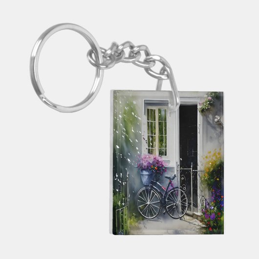 De tuinfiets sleutelhanger (Voorkant Links)