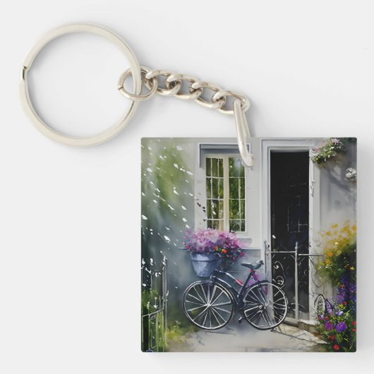 De tuinfiets sleutelhanger (Voorkant)