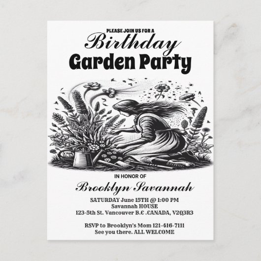 De Tuinfluisterfeest Uitnodiging (Voorkant)