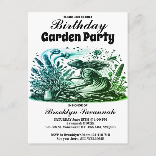 De Tuinfluisterfeest Uitnodiging (Voorkant)