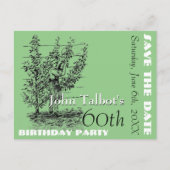 De tuinman 60ste verjaardagsfeest Save the Date Aankondigingskaart (Voorkant)