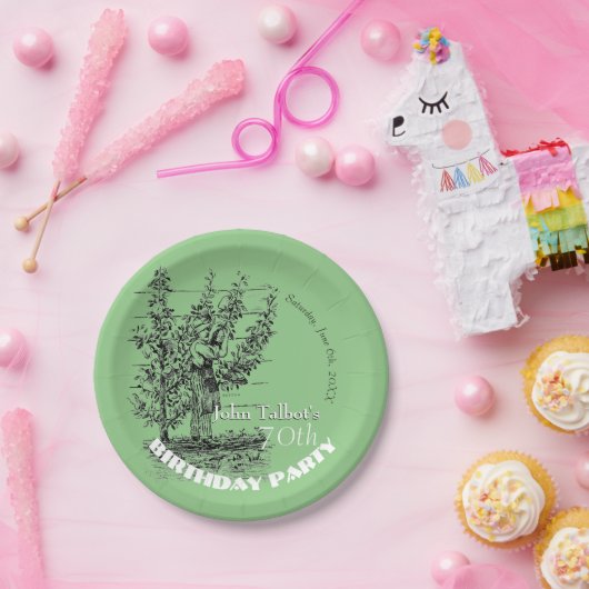 De tuinman 70e verjaardag Bord (Feest)