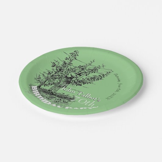 De tuinman 70e verjaardag Bord (Gekanteld)