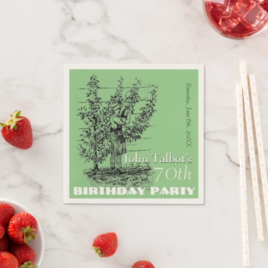 De tuinman-70e verjaardag-krant Napkins Servetten (Insitu)