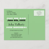 De tuinman 70ste verjaardagsfeest Save the Date Aankondigingskaart (Achterkant)