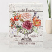 De tuinman Stekplanten Rustieke Franse hout Kaart (Voorkant)